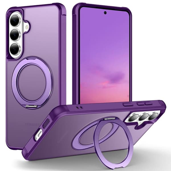 Mobilskal för Samsung Galaxy S26 Plus Magnetiskt Kickstand TPU + PC - Lila
