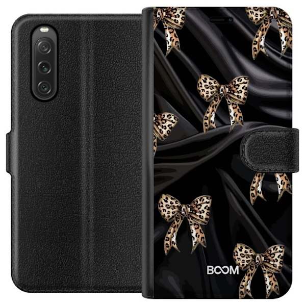 Plånboksfodral till Sony Xperia 10 V med Leopard Bow