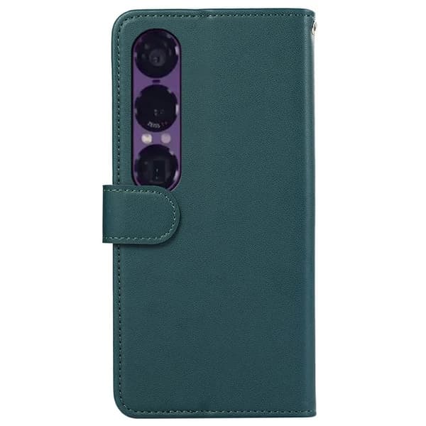 Sony Xperia 1 VII Plånboksfodral RFID-Skydd Konstläder - Grön