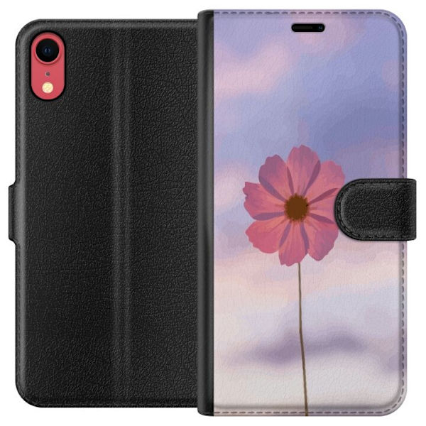 Plånboksfodral till Apple iPhone XR med Rosa blomma