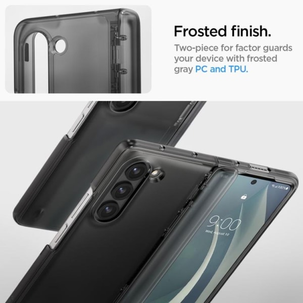 Spigen Galaxy Z Fold 5 matkapuhelinsuoja Thin Fit Pro - pakkasharmaa