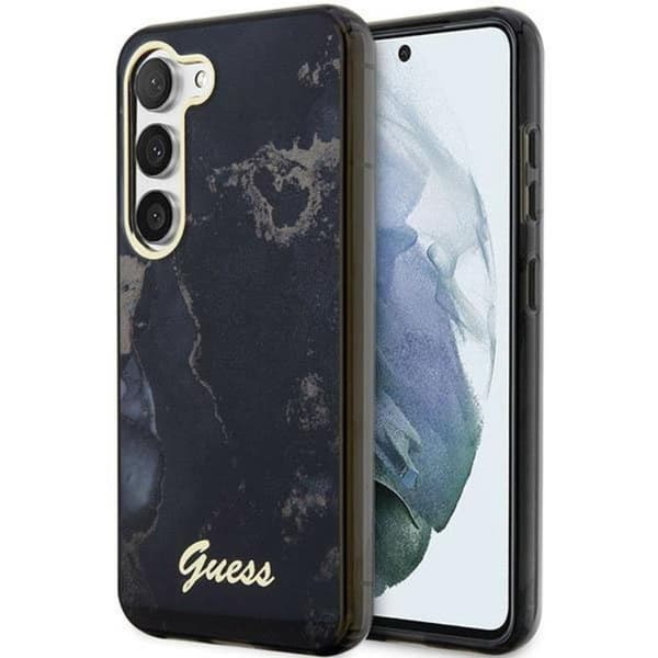 Guess Galaxy S23 Mobilskal Marble - Sort Black