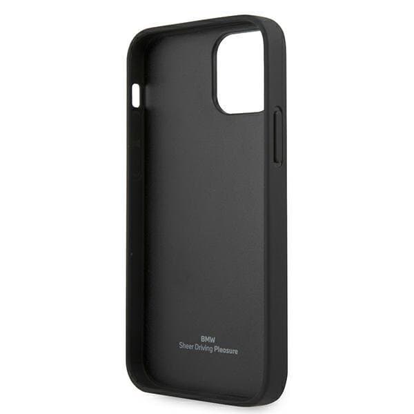 BMW Læder Deboss Skal iPhone 12 mini - Sort Black