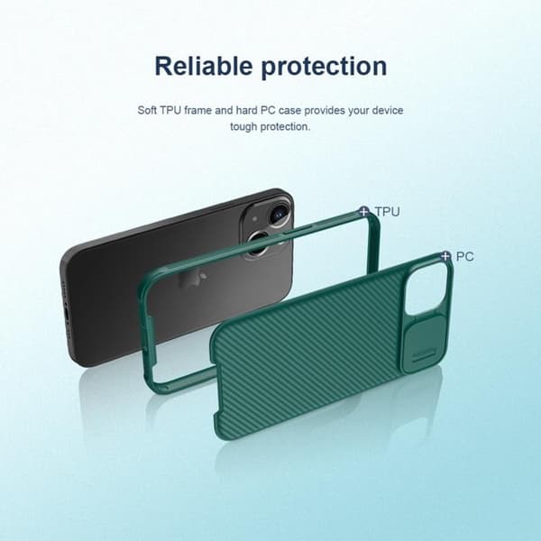 Nillkin iPhone 14 Plus -kuori CamShield Pro - Vihreä Grön
