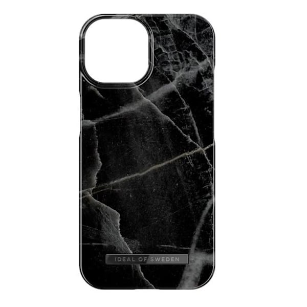 iDeal of Sweden iPhone 15 Mobilskal - Svart Thunder Marble Svart