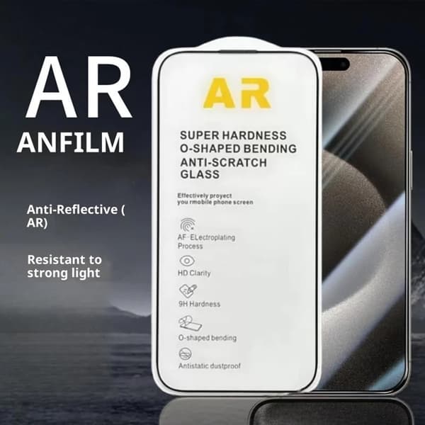 [1-Pack] Skärmskydd Härdat Glas För iPhone 17/16 Pro - Svart