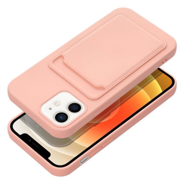 Forcell iPhone 12/12 Pro Cover Kortholder - Pink