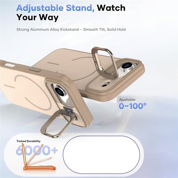 Mobilskal till iPhone Air MagSafe Skin-Touch Kickstand - Guld Ökenguld