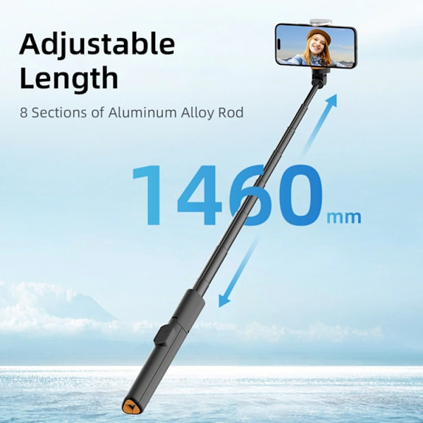 Tech-Protect Bluetooth Selfie Stick Tripod - Svart Svart