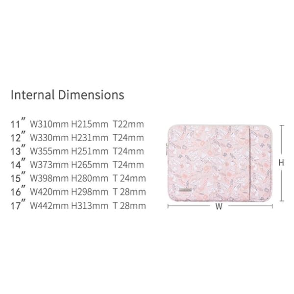 CANVASARTISAN Datorfodral 13'' Flower Printed G4-19 - Rosa