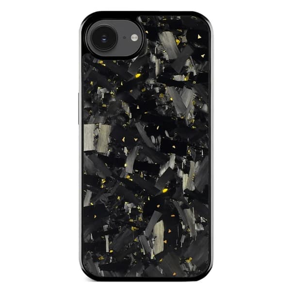 Mobilskal till iPhone 16e MagSafe Aramid Fiber Large Texture - Guld Guld
