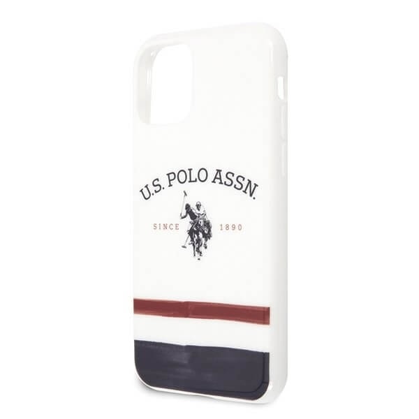 U.S.Polo Assn. Tricolor Pattern Collection iPhone 11 Pro Max Vit Vit