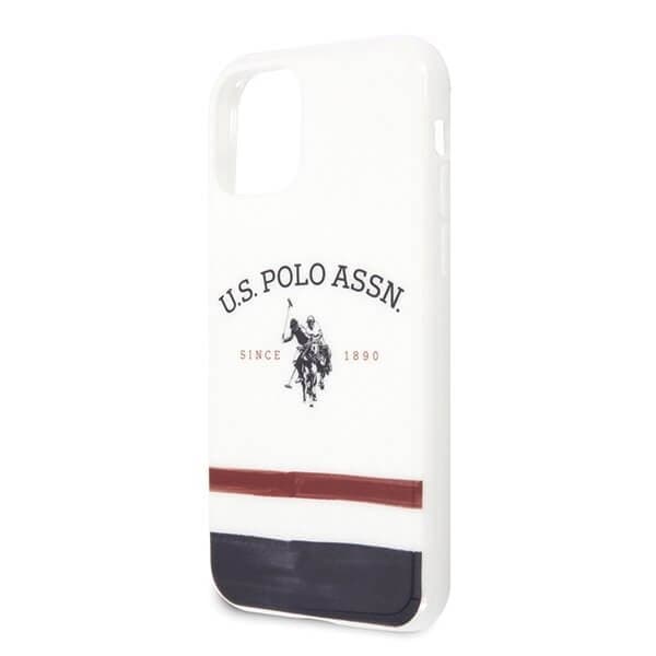 U.S.Polo Assn. Tricolor Pattern Collection iPhone 11 Pro Max Vit White