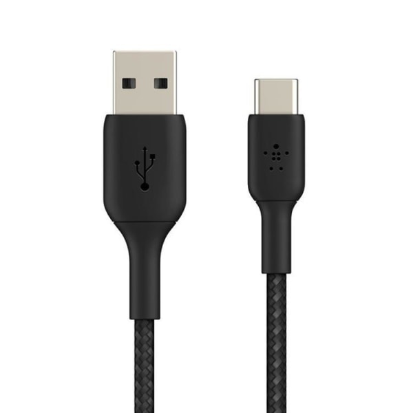 BELKIN Silikon USB-A Till USB-C Kabel 2M - Svart
