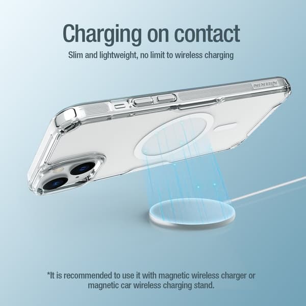 NILLKIN Nature Pro Series Mobilskal för iPhone 15 Plus MagSafe Blå