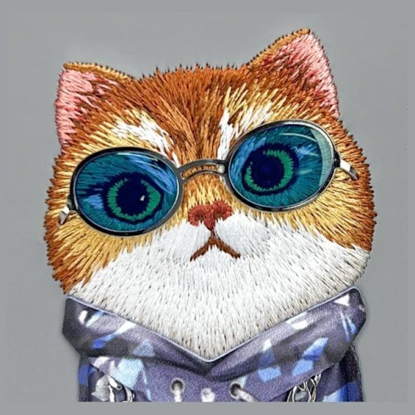 Nimmy Mobilskal till iPhone 16 Glasses Cool Cat - Grå Grå