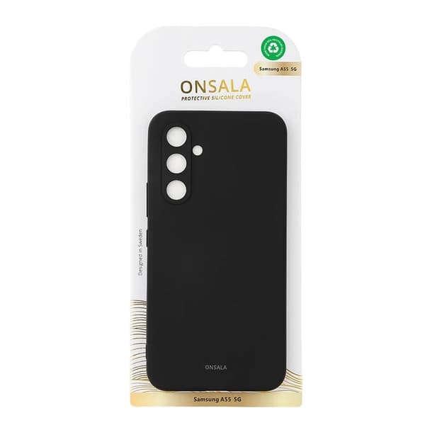 Onsala telefonetui til Galaxy A55 5G Silikone Feeling - Sort Svart