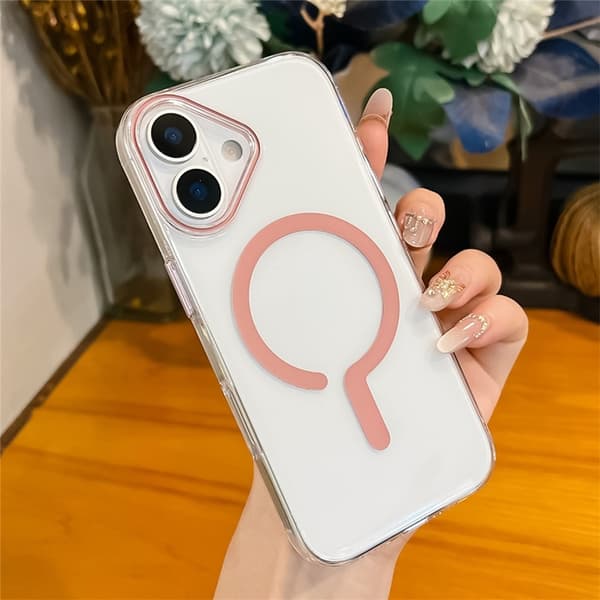 Mobilskal till iPhone 17 MagSafe TPU + PC - Rosa Rosa