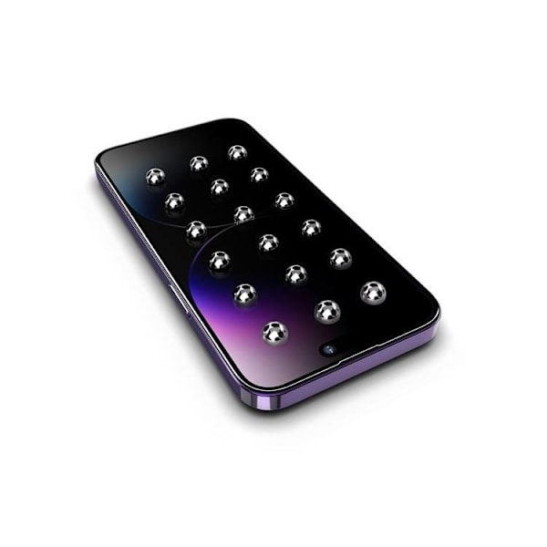 LIVSTIDSGARANTI - BOOM iPhone 14 Pro Privacy Härdat Glas Skärmskydd 2st Svart
