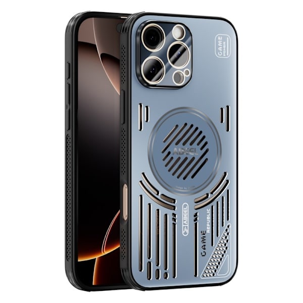 ABEEL Mobilskal till iPhone 16 Pro Aluminium + PC + TPU - Blå