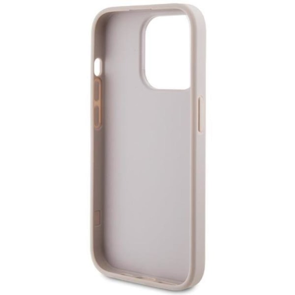 Guess iPhone 15 Pro Mobilskal 4G Metal Gold Logo - Rosa