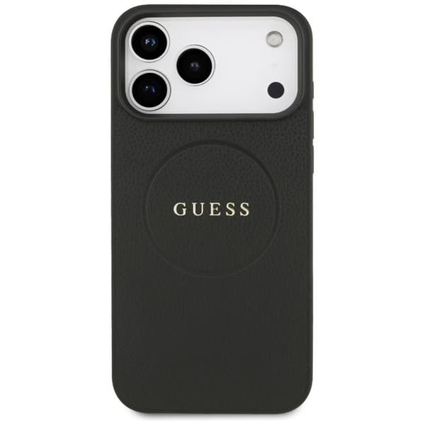 Guess telefontaske til iPhone 17 Pro Max MagSafe Kornet Ring - Sort Svart