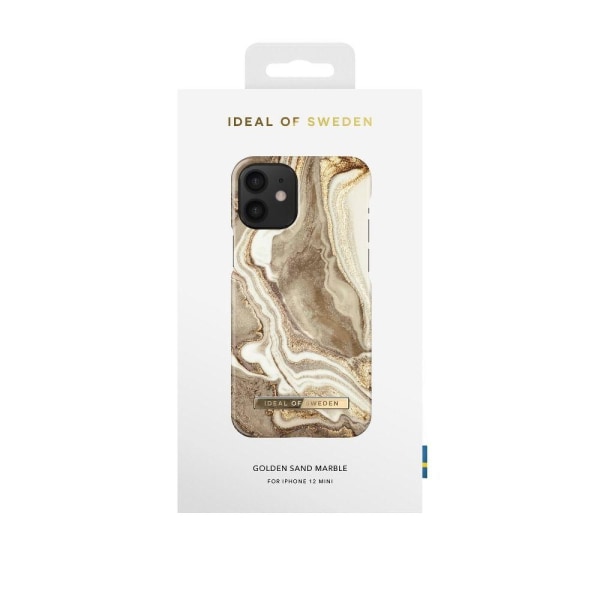 iPhone 12 Mini Cover iDeal of Sweden Marble - Golden Sand