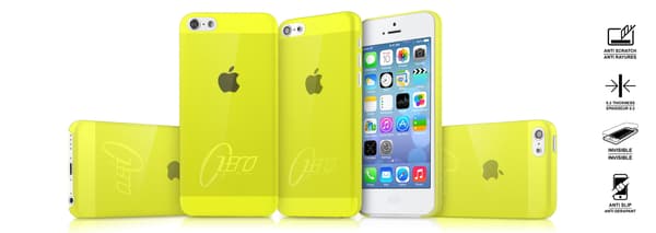 ITSkins Zero 3 Skal till iPhone 5C (Gul) + Skärmskydd Gul