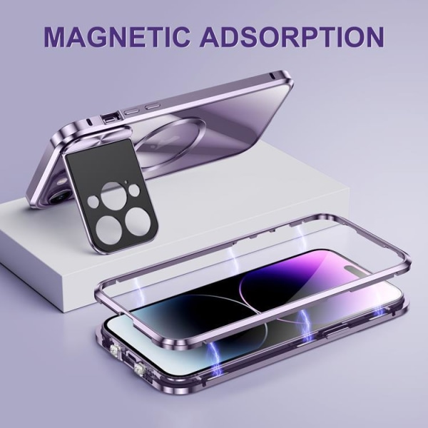 BOOM iPhone 14 Pro Max Mobilskal Magsafe Metall Frame - Blå