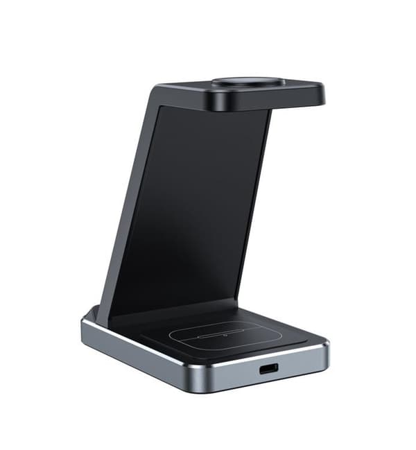 Tech-Protect 3in1 Trådløs Oplader iPhone/Apple Watch/AirPods - S Svart