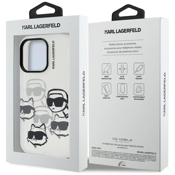 Karl Lagerfeld Mobilskal till iPhone 16 Pro Max IML Multi K&C Head Transparent