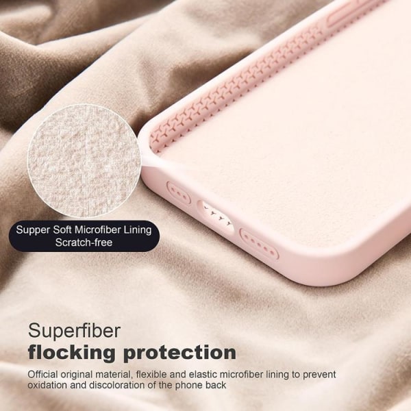 iPhone 13 Mobile Case Magsafe nestemäinen silikoni - vaaleanpunainen