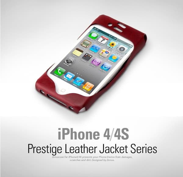 Zenus Leather Jacket väska  till Apple iPhone 4S / 4  (Mustard) Gul