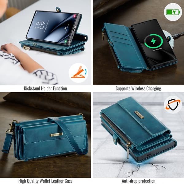 CASEME C39 Mobilskal till Samsung Galaxy S25 Ultra RFID-Skydd Grön