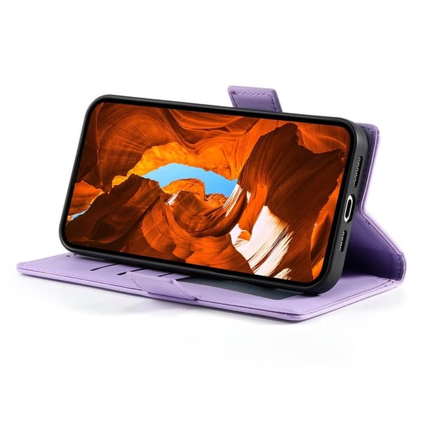 Samsung Galaxy S26 Ultra Plånboksfodral Konstläder Ställ - Lila