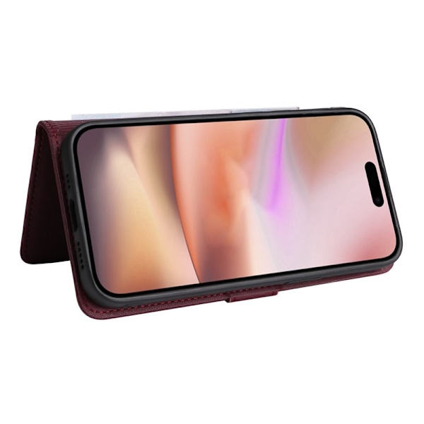BETOPNICE iPhone 16 Plus Plånboksfodral - Avtagbart Konstläder - Vinröd