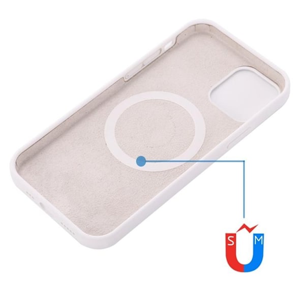 iPhone 14 Plus Skal Magsafe Silicone Ultra Slim - Vit