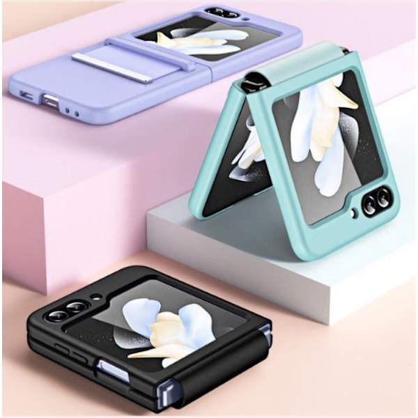 Galaxy Z Flip 5 Mobilskal Retractable Strap Hinge - Rosa Svart