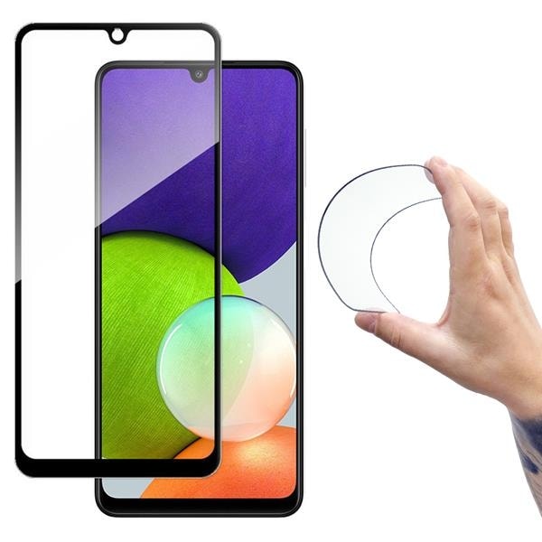 Wozinsky Härdat Glas Skärmskydd Galaxy A22 4G - Svart Svart