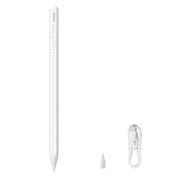 Baseus Active Stylus Penna Smooth För iPad USB-C Kabel - Vit Vit