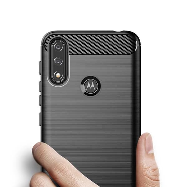 Carbon Fleksibelt Cover Motorola Moto E7i Power - Sort Black