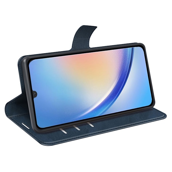 Galaxy A24 4G Plånboksfodral Folio Flip Calf - Blå Blå