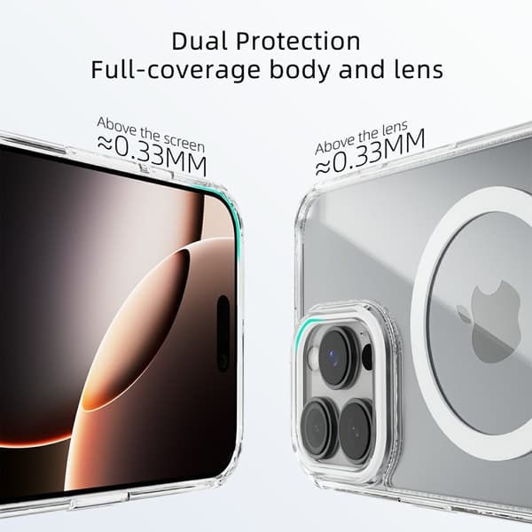 ABEEL Mobilskal till iPhone 16 Pro MagSafe Anti Scratch Transparent Vit