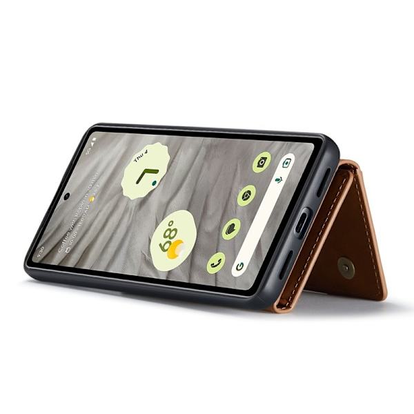 DG.MING Google Pixel 7a Konstläder Plånboksfodral med Ställ - Brun