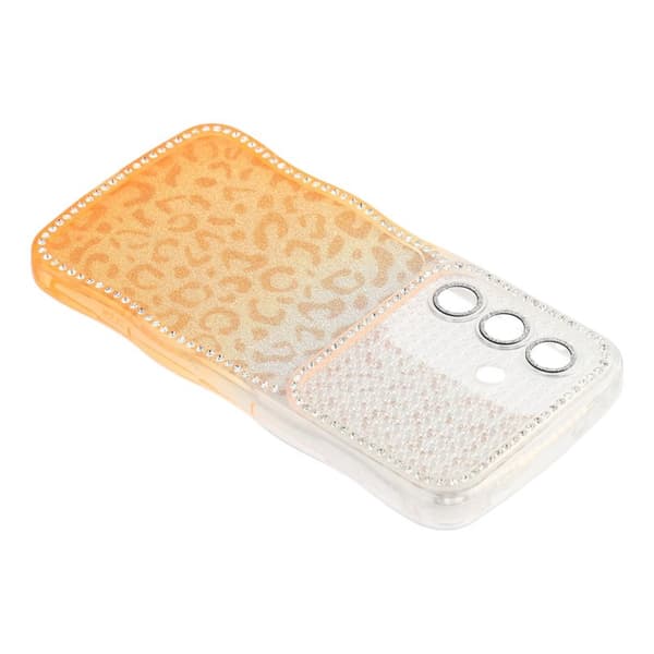 Mobilskal för Samsung Galaxy S26 Plus TPU med rhinestones - Gradient Orange