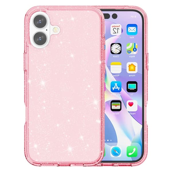 Mobilskal till iPhone 17 Glittrande Puderglitter - Rosa Rosa