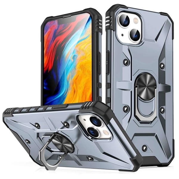 iPhone 14 Plus Skal Ringhållare Armor - Grå Grå