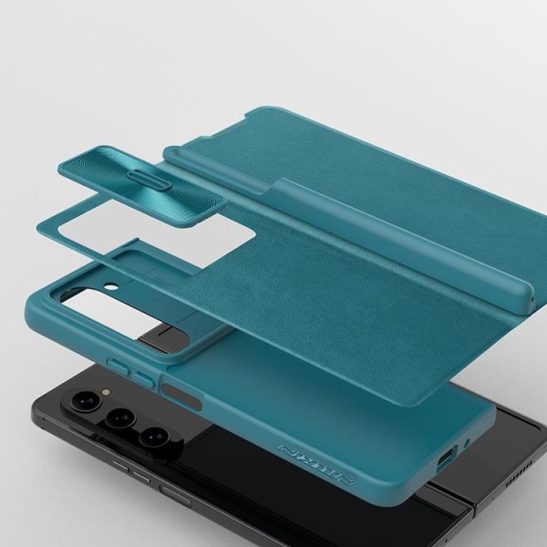 Nillkin Galaxy Z Fold 5 Pungetui Qin Pro Læder - Grøn
