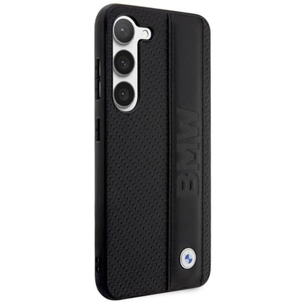 BMW Galaxy S23 Plus Skal Læder Textured & Stripe - Sort Black