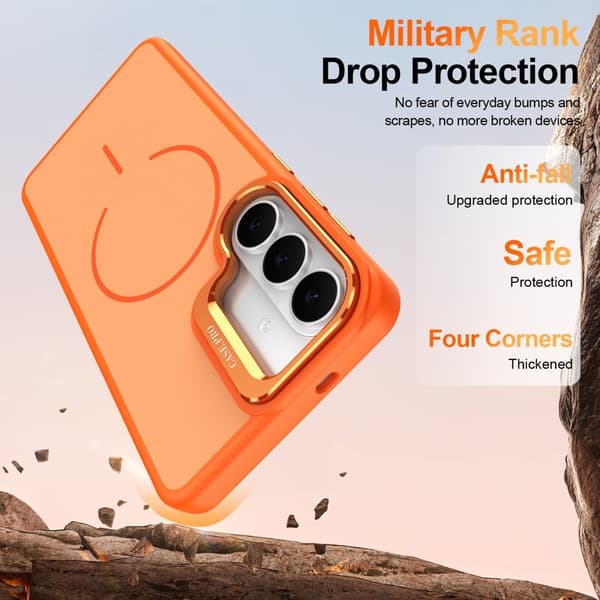 Mobilskal till Samsung Galaxy S26 Plus Plast Med Ställ - Orange